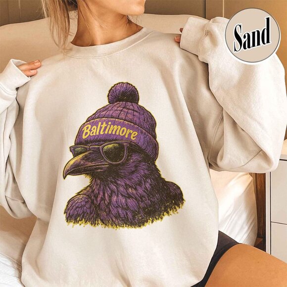 Baltimore Football Graphic Style Crewneck Sweatshirt 05 - Picture 1 of 5